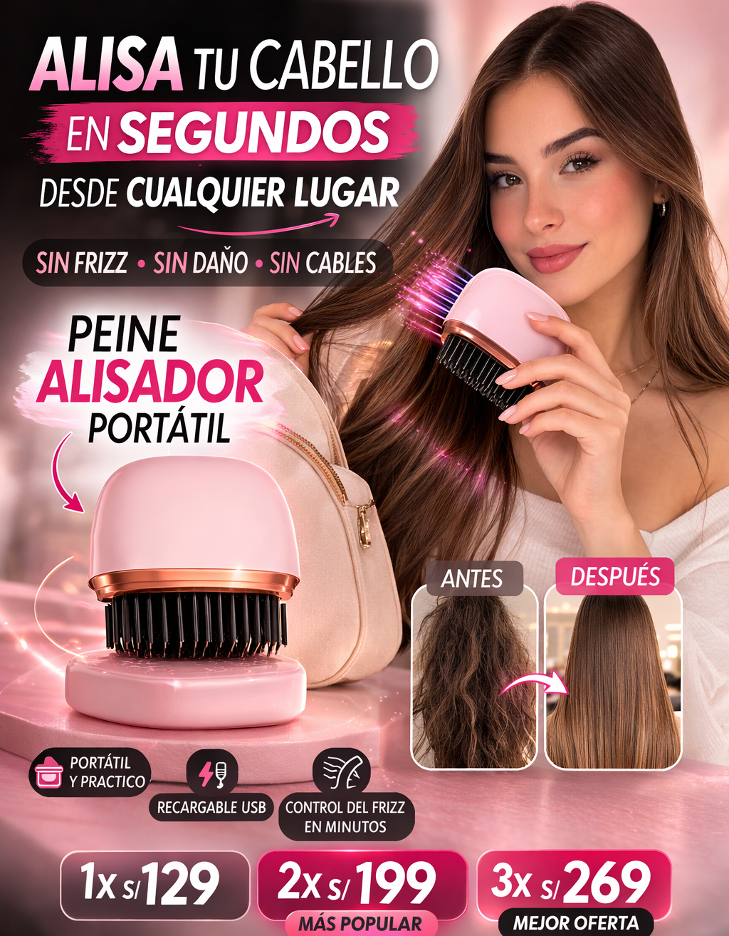 Electric Hair Brush Go